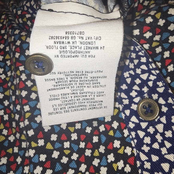 Anthropologie Jumpsuit - Multicolor Sz 6 Fun Preppy Classy Tailored Cuffed Work - Picture 10 of 10